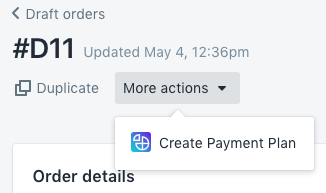 draft order shopify api