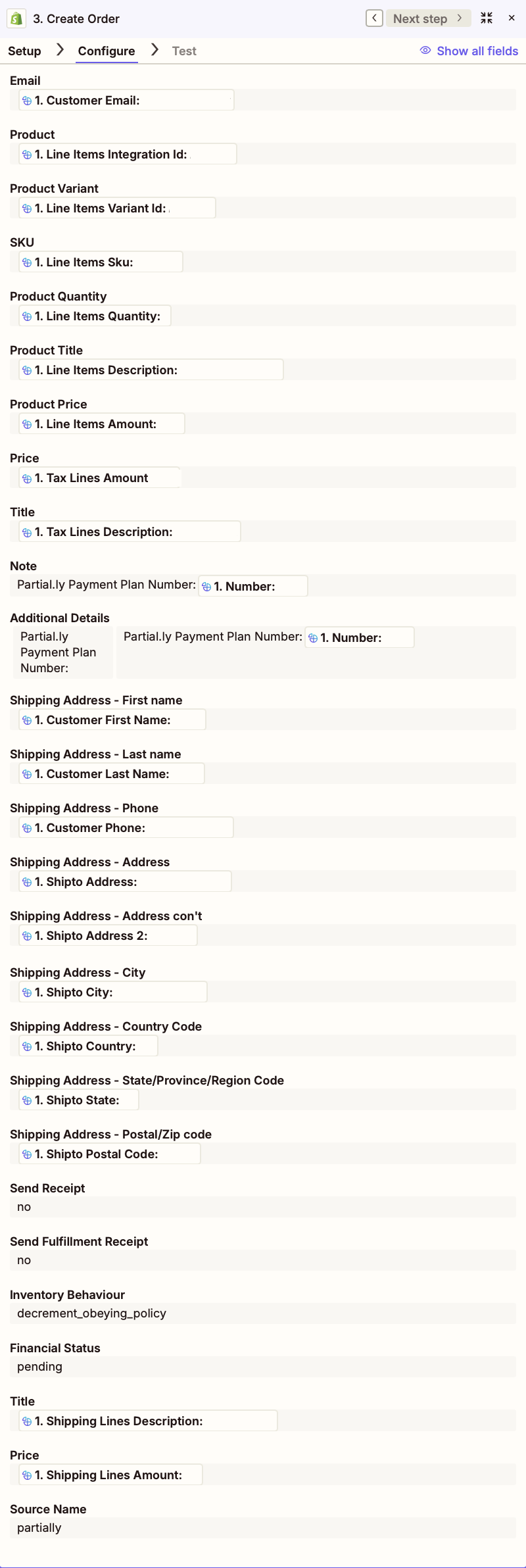 configureorder