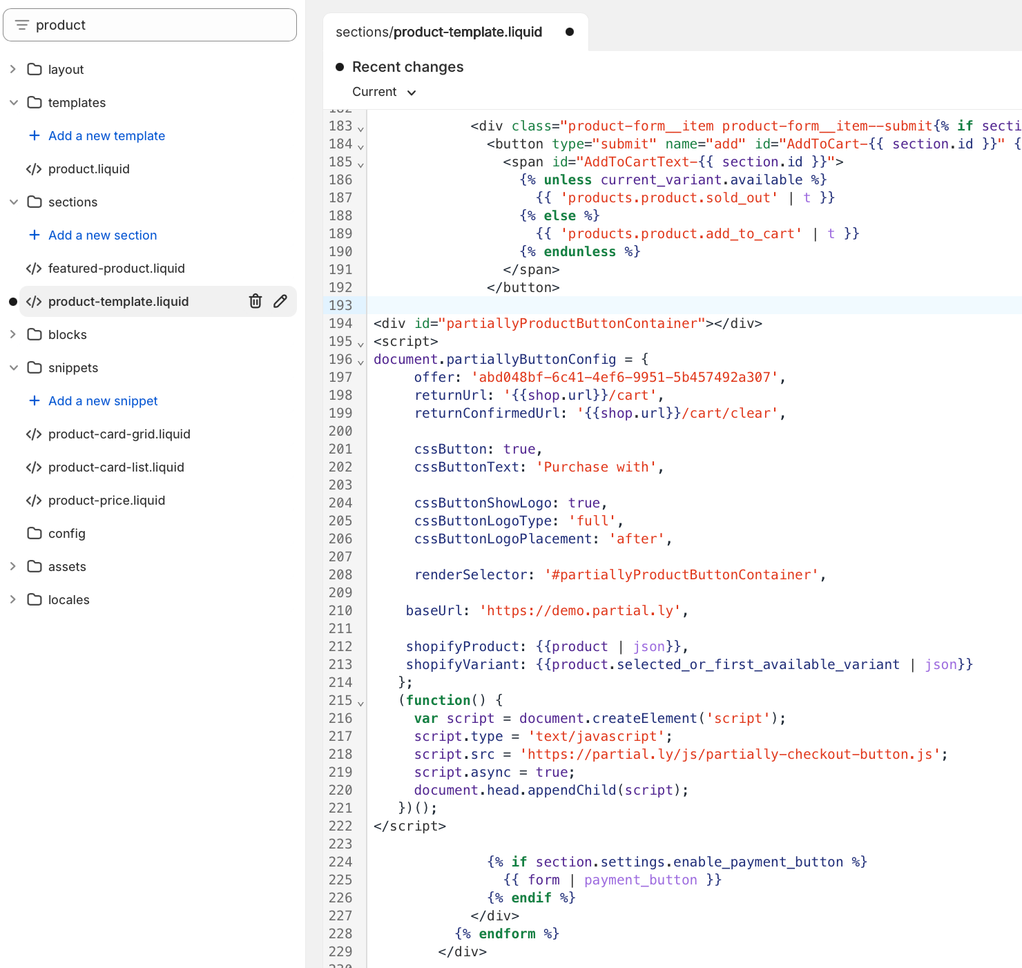 place-script-in-shopify-theme-product-pages